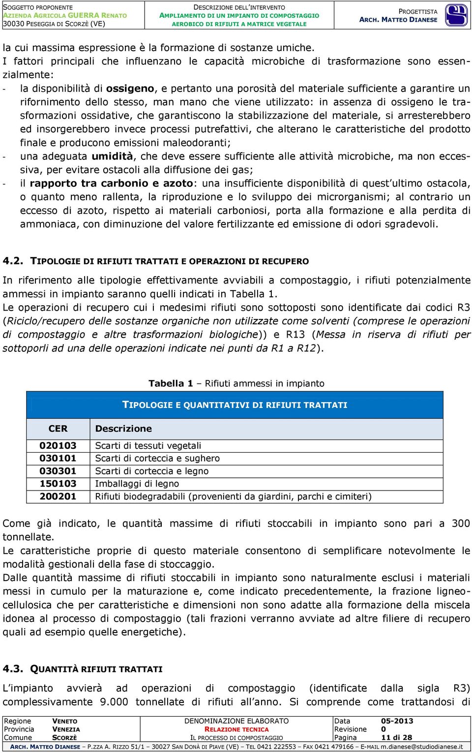 rifornimento dello stesso, man mano che viene utilizzato: in assenza di ossigeno le trasformazioni ossidative, che garantiscono la stabilizzazione del materiale, si arresterebbero ed insorgerebbero