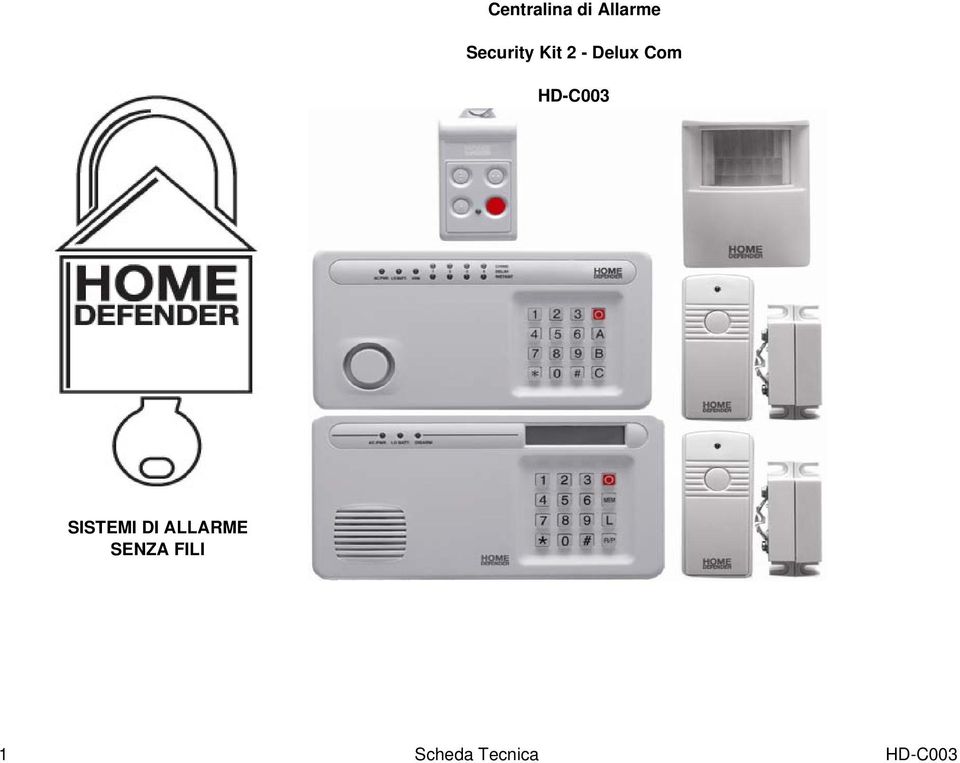 HD-C003 SISTEMI DI ALLARME