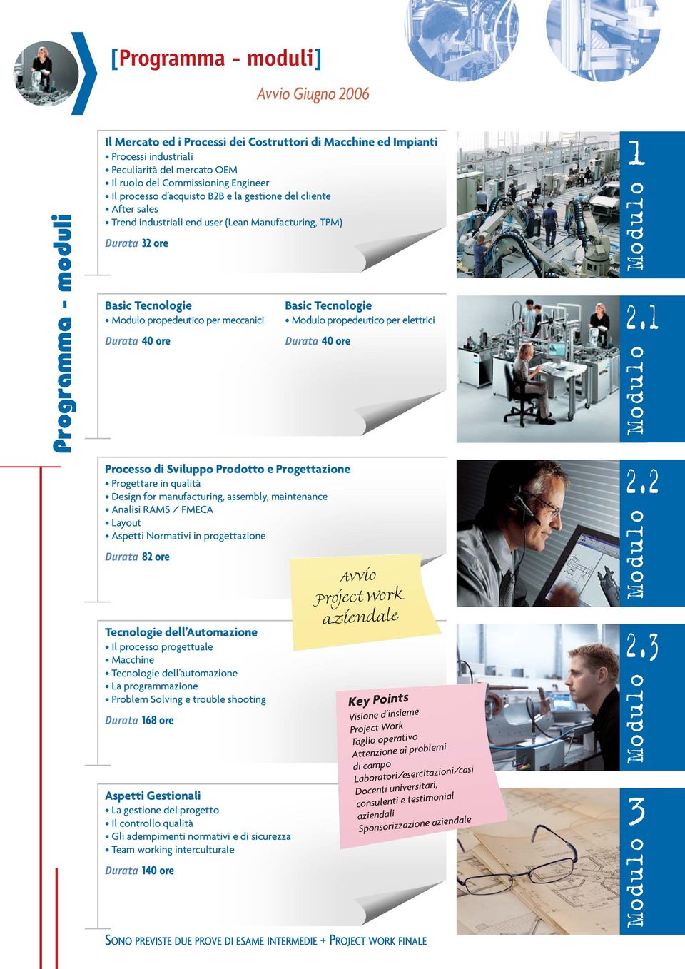 Basic Tecnologie propedeutico per elettrici Durata 40 ore Processo di Sviluppo Prodotto e Progettazione Progettare in qualità Design for manufacturing, assembly, maintenance Analisi RAMS / FMECA