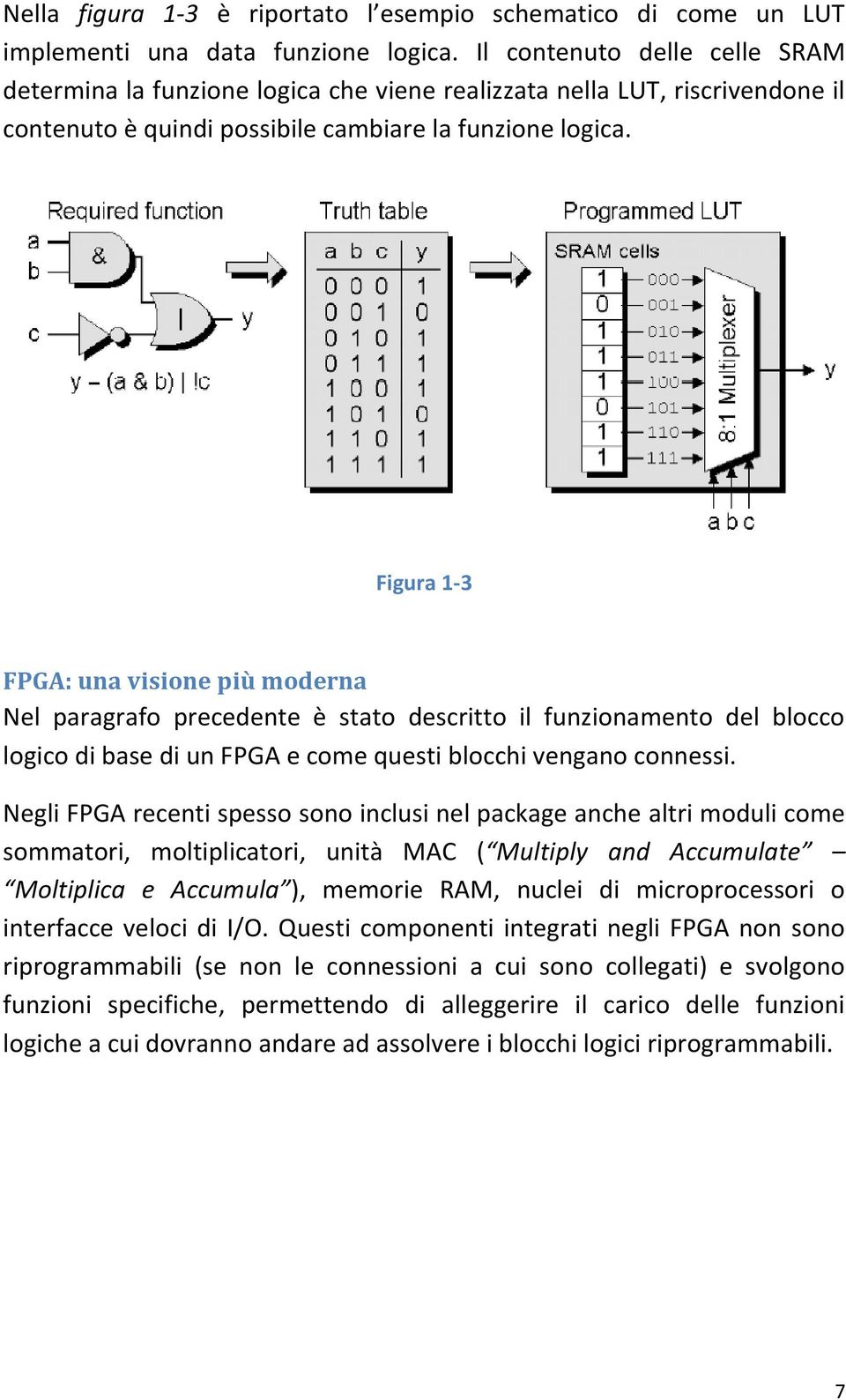 Figura 1-3 FPGA: una visione più moderna Nel paragrafo precedente è stato descritto il funzionamento del blocco logico di base di un FPGA e come questi blocchi vengano connessi.