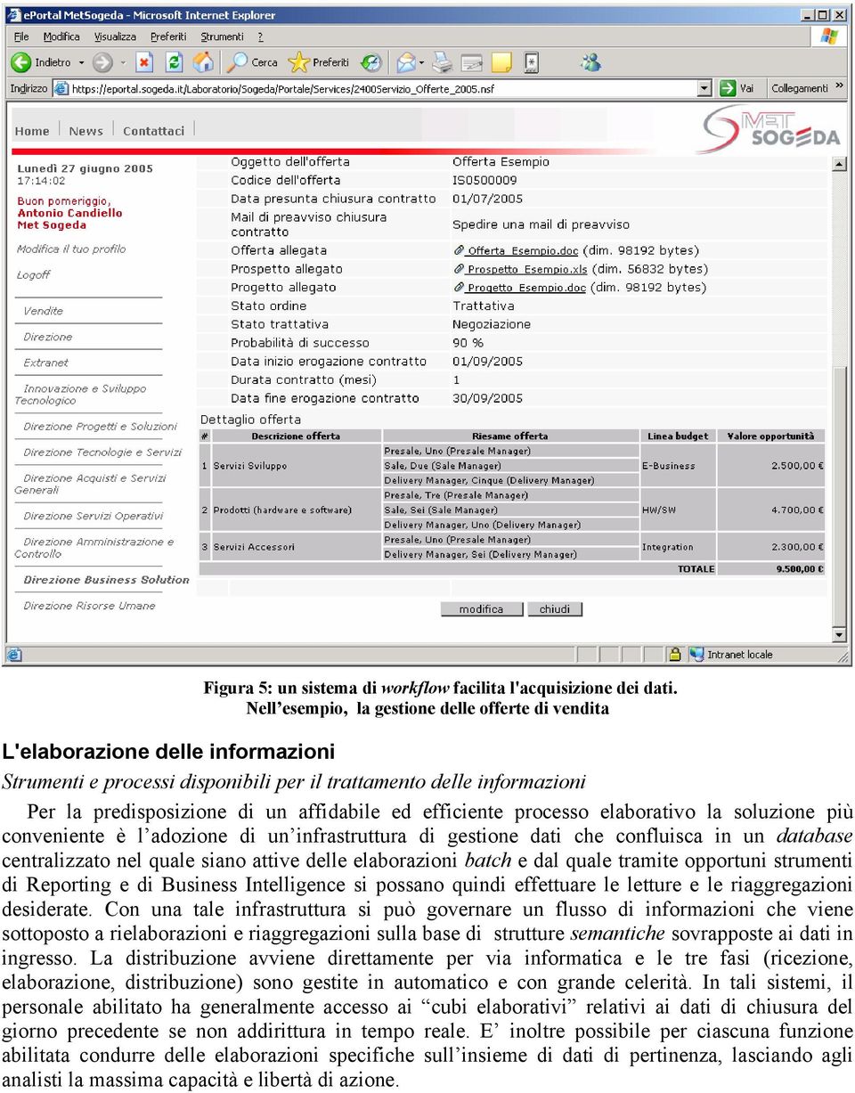 efficiente processo elaborativo la soluzione più conveniente è l adozione di un infrastruttura di gestione dati che confluisca in un database centralizzato nel quale siano attive delle elaborazioni