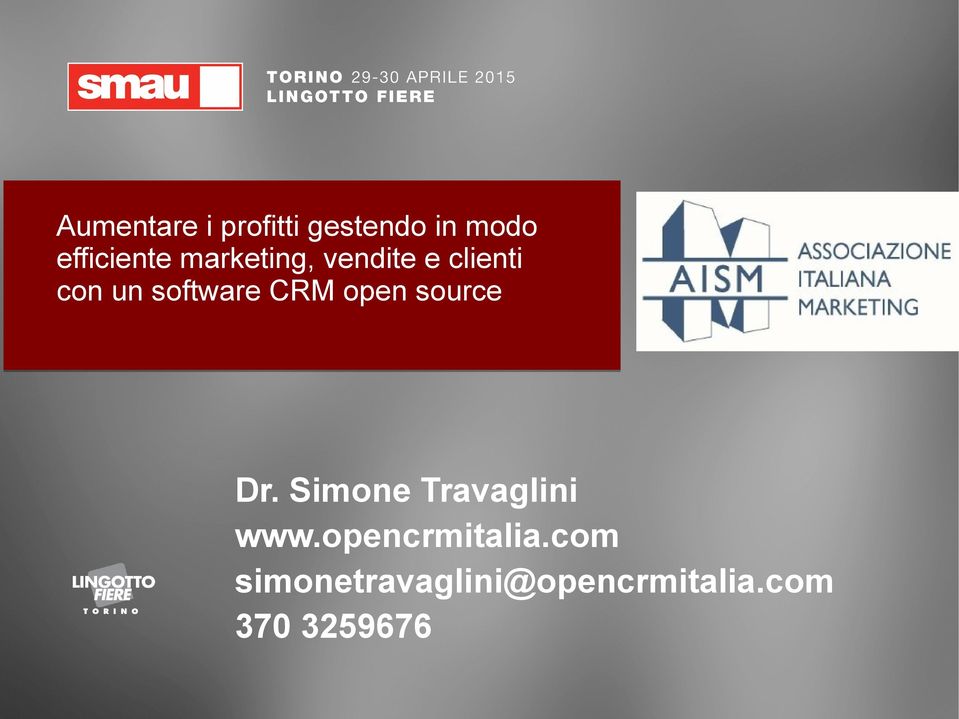 open source Dr. Simone Travaglini www.