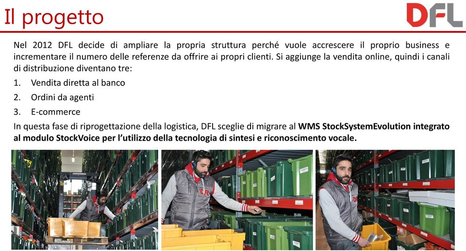 Si aggiunge la vendita online, quindi i canali di distribuzione diventano tre: 1. Vendita diretta al banco 2. Ordini da agenti 3.