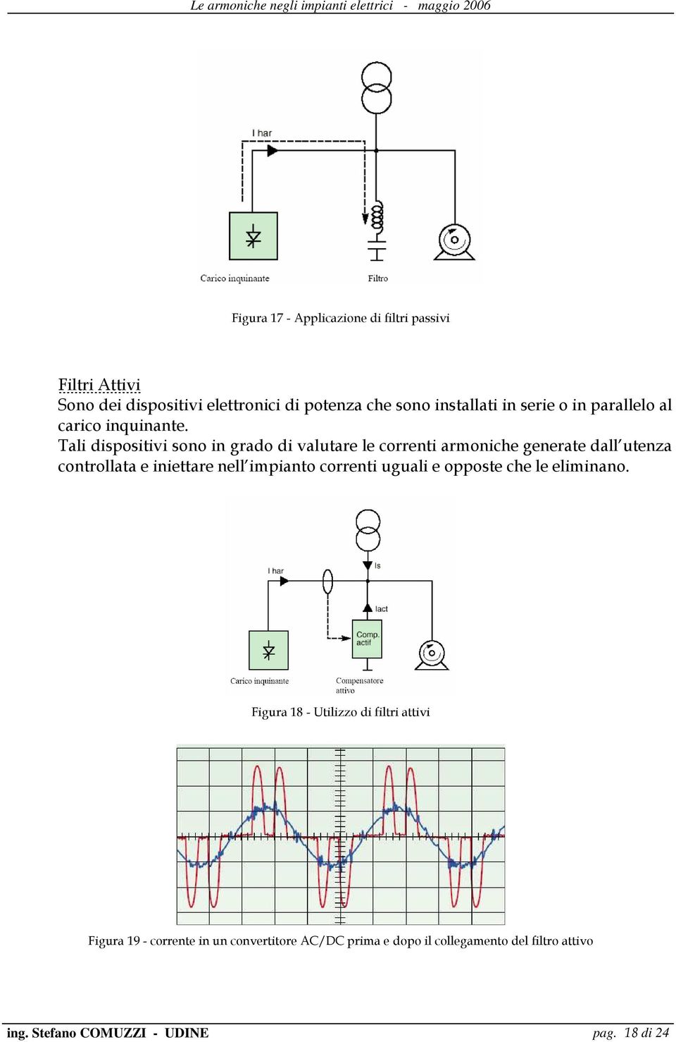 Tali dispositivi soo i grado di valutare le correti armoiche geerate dall uteza cotrollata e iiettare ell impiato