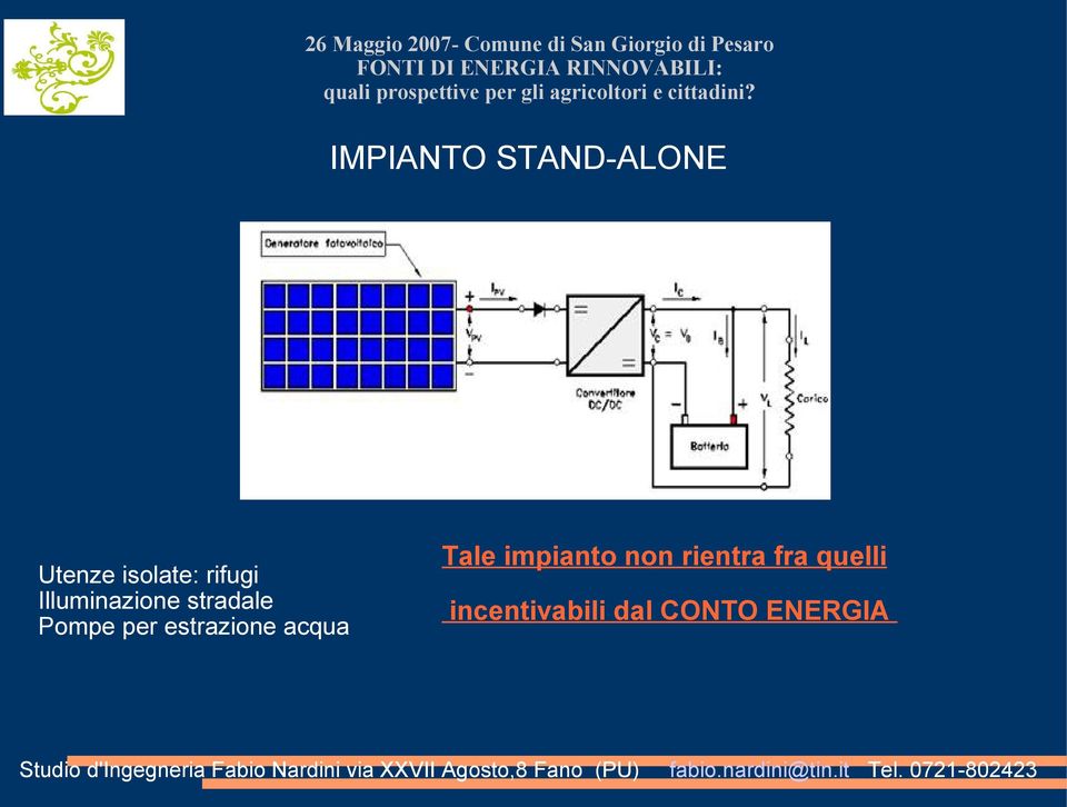 estrazione acqua Tale impianto non