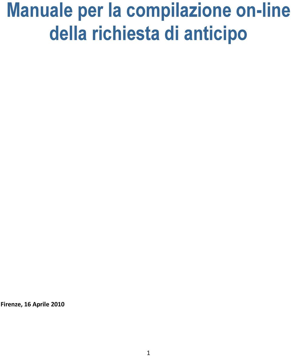 della richiesta di