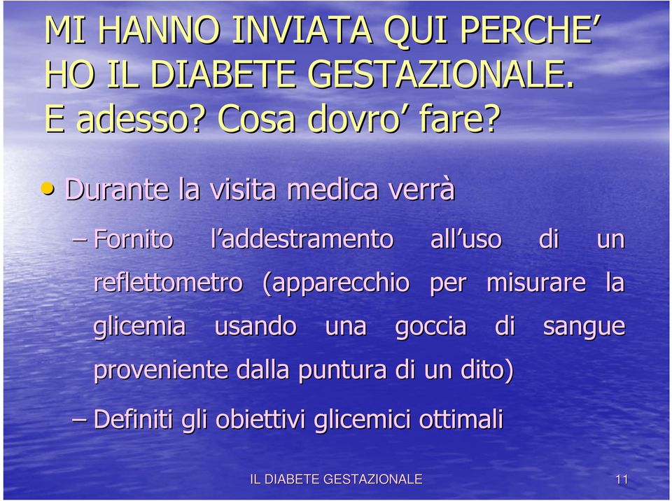 (apparecchio per misurare la glicemia usando una goccia di sangue proveniente dalla