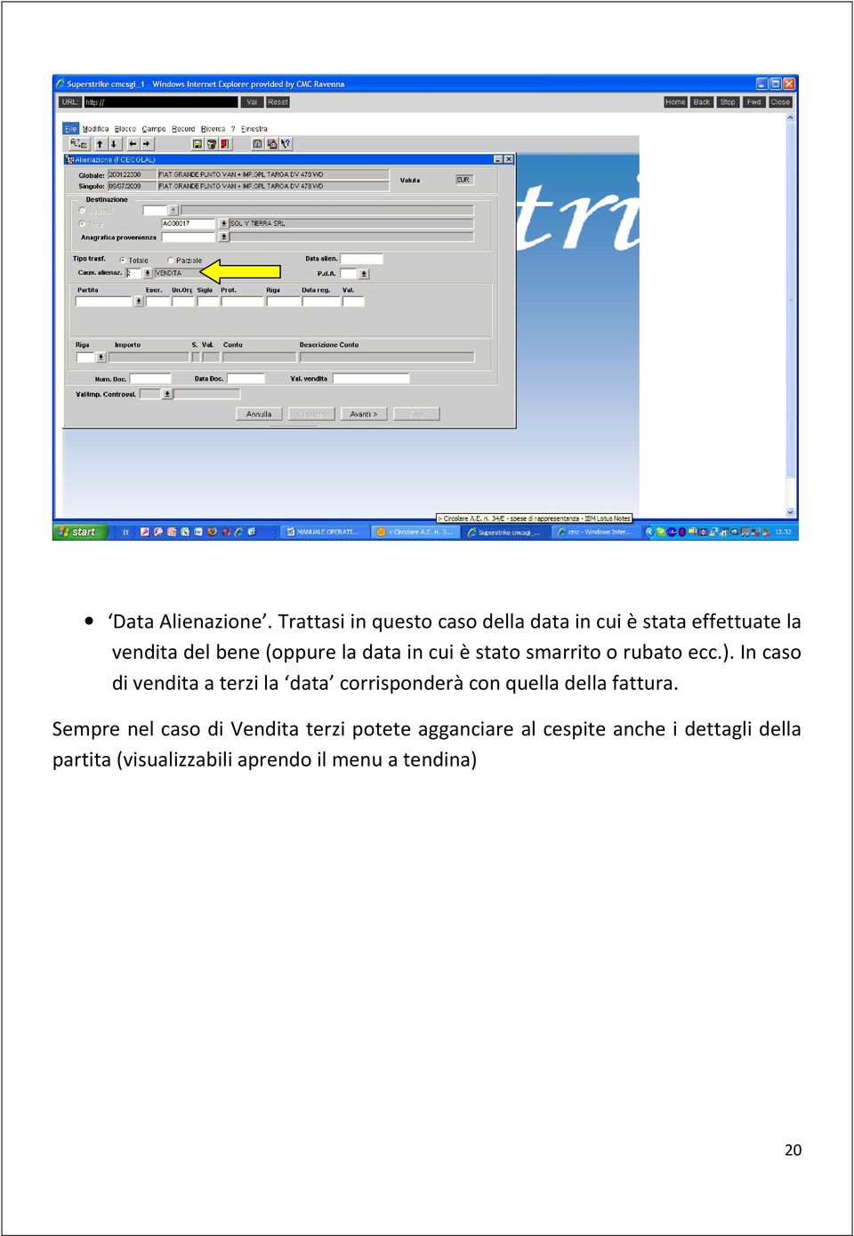 data in cui è stato smarrito o rubato ecc.).