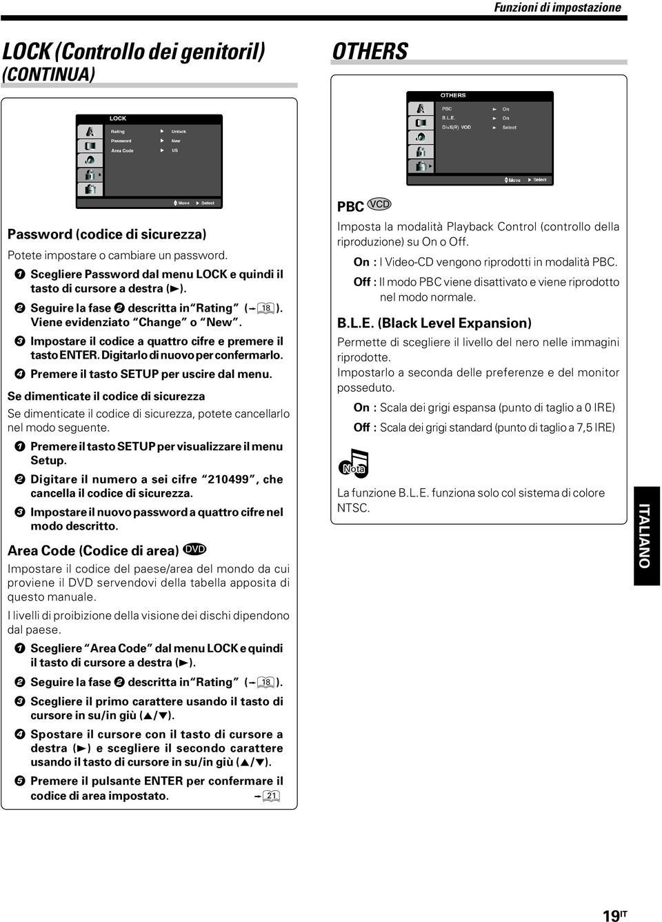 3 Impostare il codice a quattro cifre e premere il tasto ENTER. Digitarlo di nuovo per confermarlo. 4 Premere il tasto SETUP per uscire dal menu.