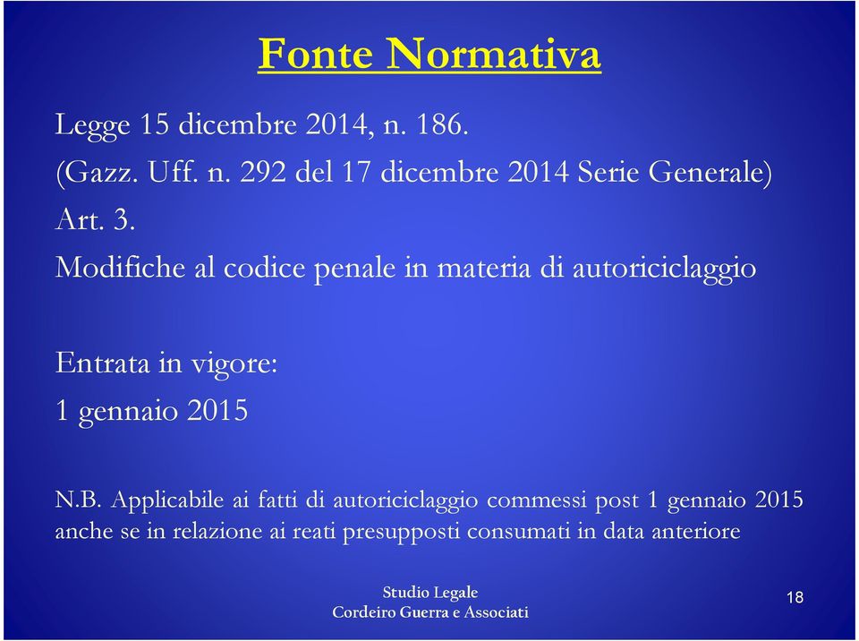 gennaio 2015 N.B.