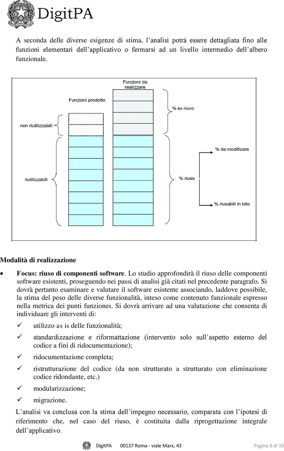 Lo studio approfondirà il riuso delle componenti software esistenti, proseguendo nei passi di analisi già citati nel precedente paragrafo.