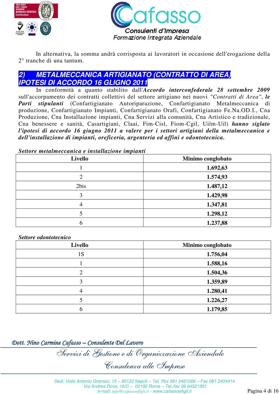 collettivi del settore artigiano nei nuovi "Contratti di Area", le Parti stipulanti (Confartigianato Autoriparazione, Confartigianato Metalmeccanica di produzione, Confartigianato Impianti,