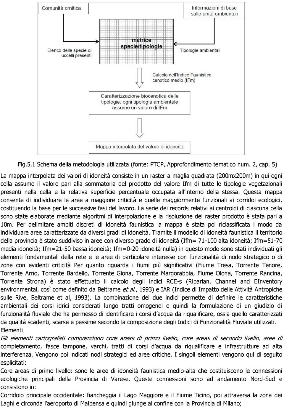 tipologie vegetazionali presenti nella cella e la relativa superficie percentuale occupata all interno della stessa.