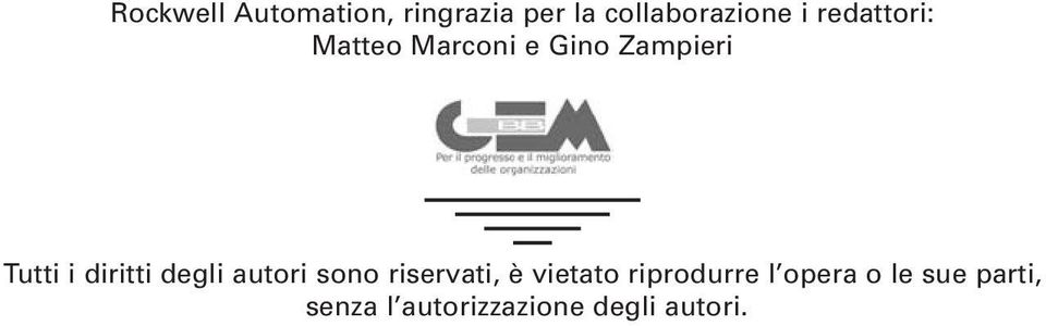 diritti degli autori sono riservati, è vietato