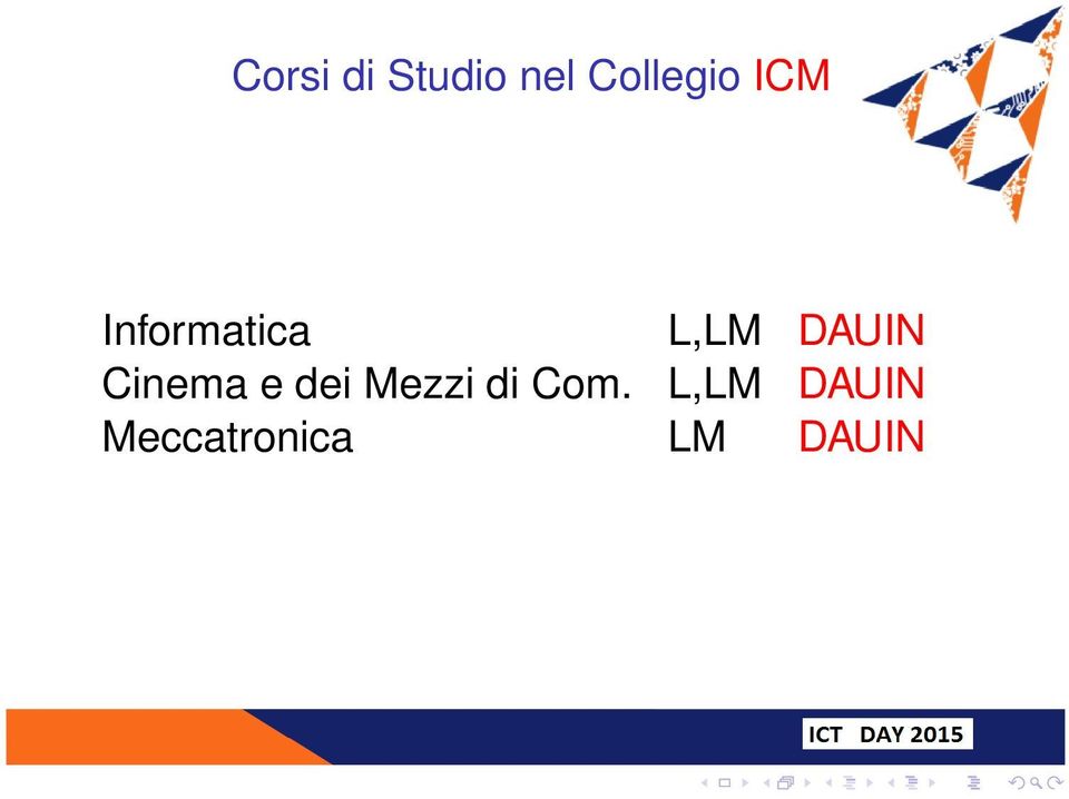 Cinema e dei Mezzi di Com.