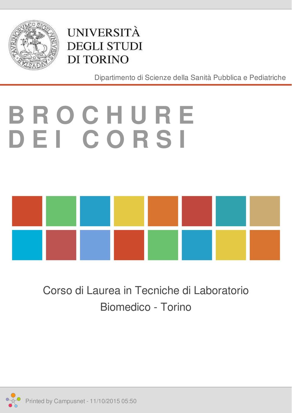 Corso di Laurea in Tecniche di Laboratorio