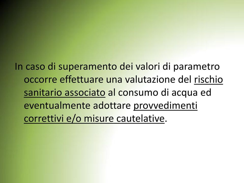 sanitario associato al consumo di acqua ed