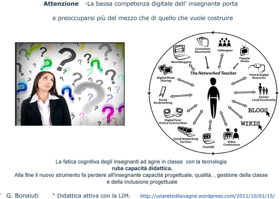 Alla fine il nuovo strumento fa perdere all'insegnante capacità progettuale, qualità,, gestione della classe e