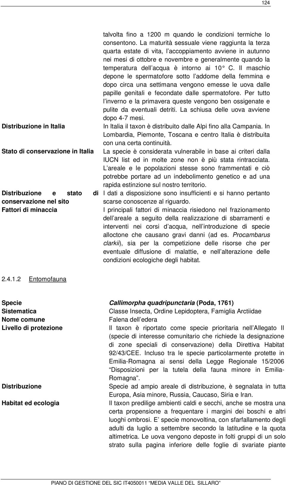 C. Il masch io depone le spermatofore sotto l addome della femmina e dopo circa una settimana vengono emesse le uova dalle papille genitali e fecondate dalle spermatofore.