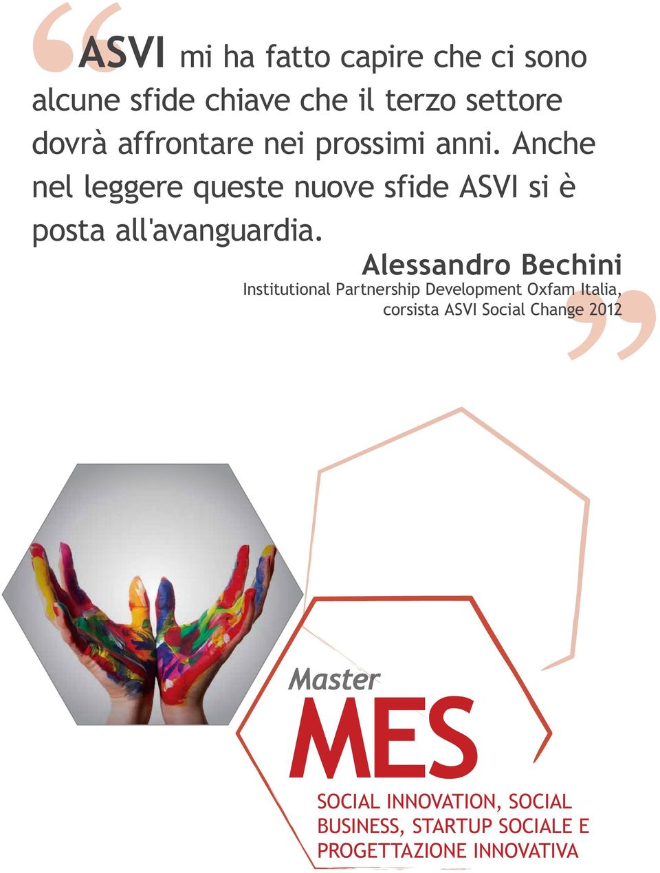 Alessandro Bechini Institutional Partnership Development Oxfam Italia, corsista ASVI Social