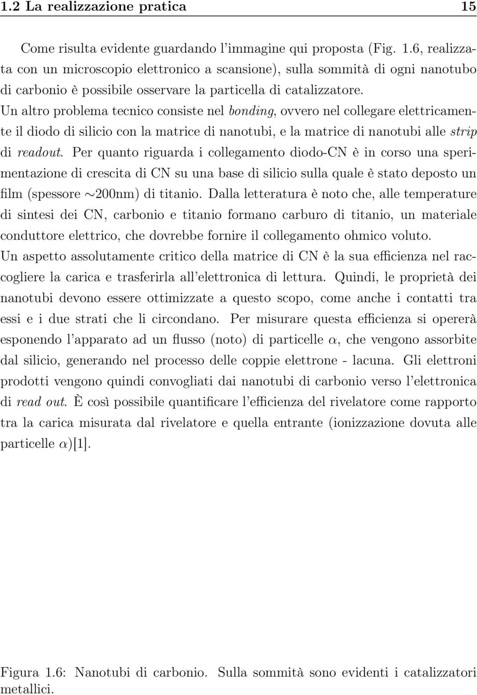 Per quanto riguarda i collegamento diodo-cn è in corso una sperimentazione di crescita di CN su una base di silicio sulla quale è stato deposto un film (spessore 200nm) di titanio.