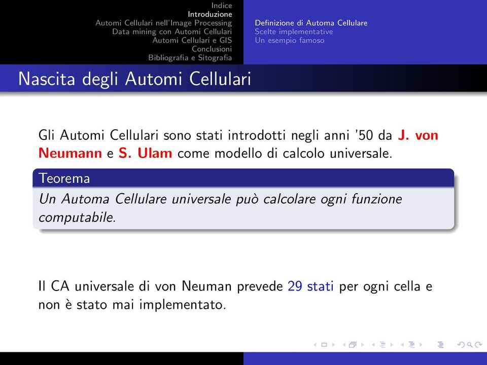 Ulam come modello di calcolo universale.