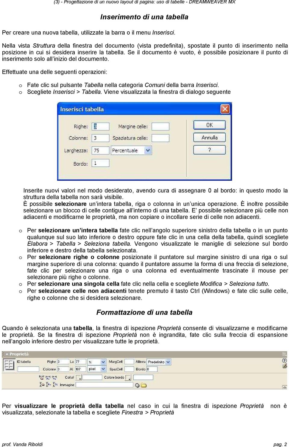 Se il dcument è vut, è pssibile psizinare il punt di inseriment sl all inizi del dcument.