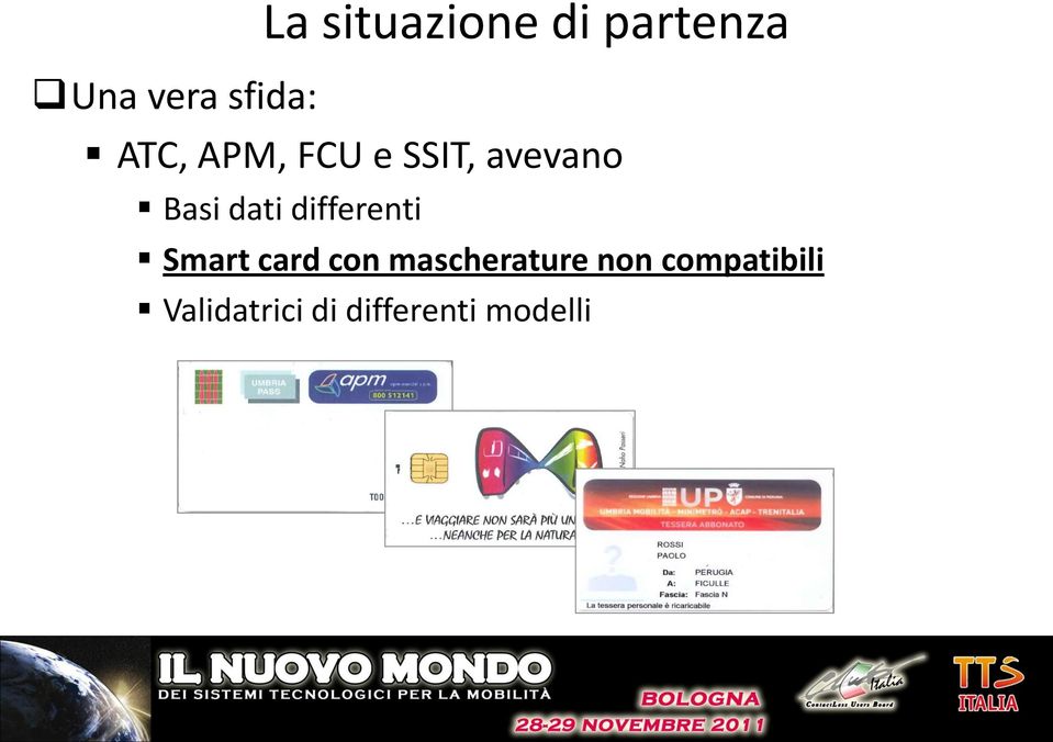 differenti Smart card con mascherature non