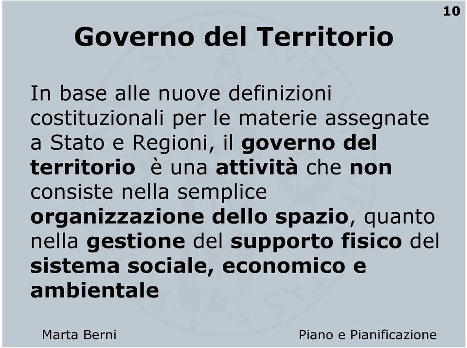 attività che non consiste nella semplice organizzazione dello spazio,