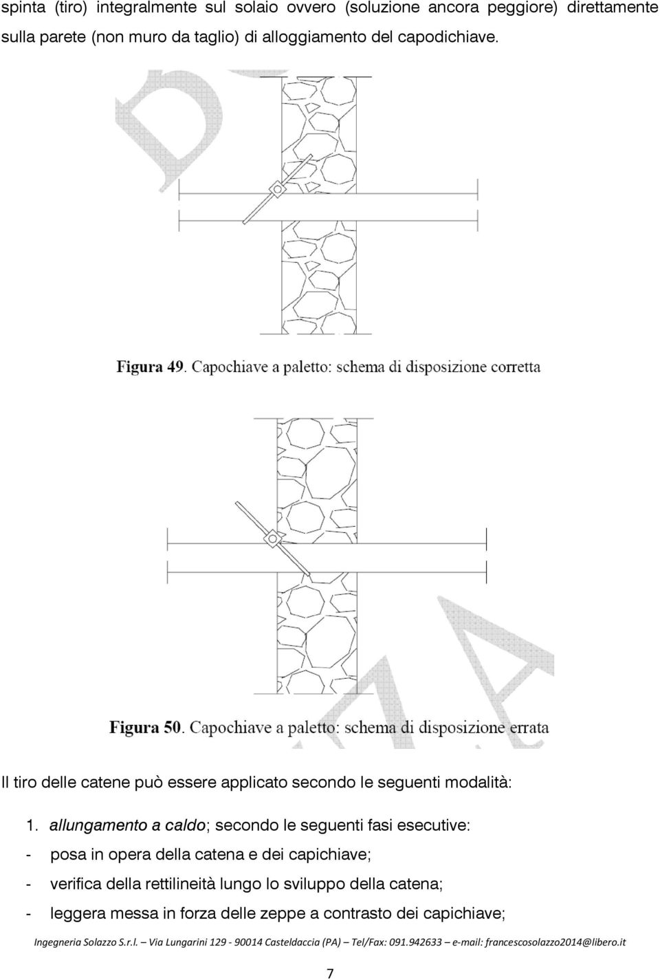 Il tiro delle catene può essere applicato secondo le seguenti modalità: 1.