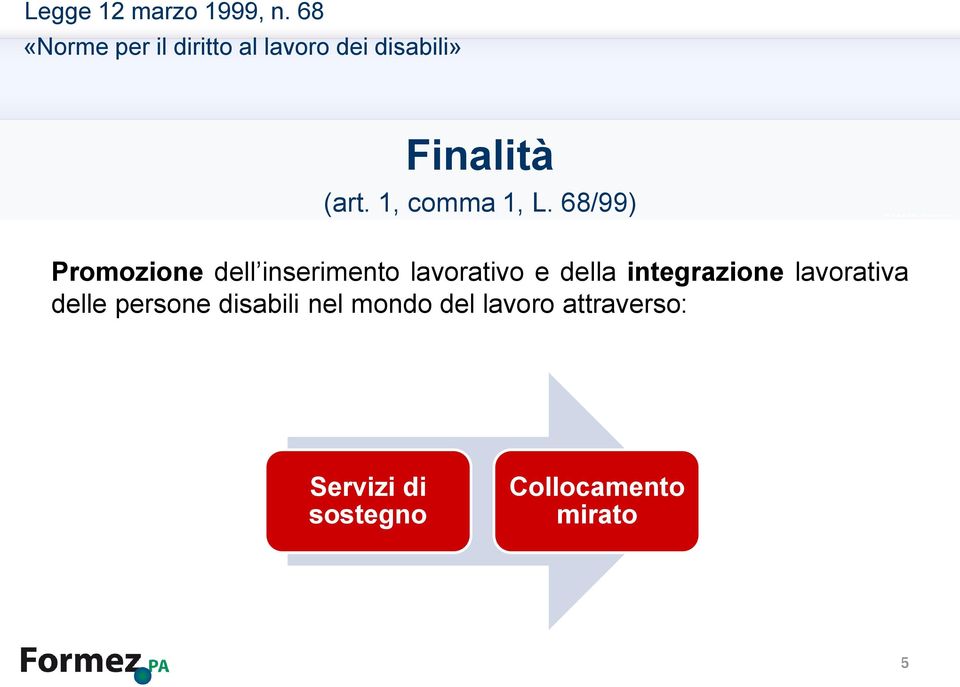 della integrazione lavorativa delle persone