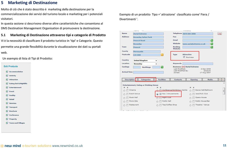 Esempio di un prodotto Tipo =' attrazione' classificato come' Fiera / Divertimenti '. 5.