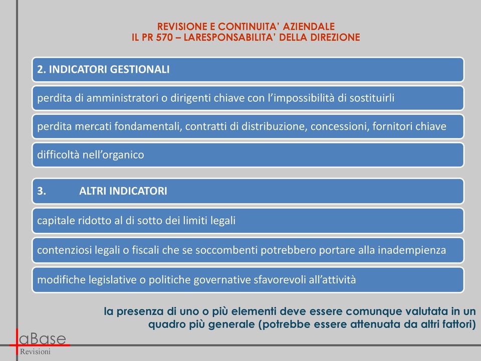 distribuzione, concessioni, fornitori chiave difficoltà nell organico 3.