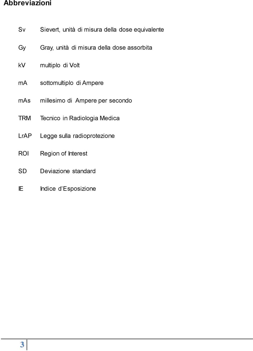 sottomultiplo di Ampere millesimo di Ampere per secondo Tecnico in Radiologia