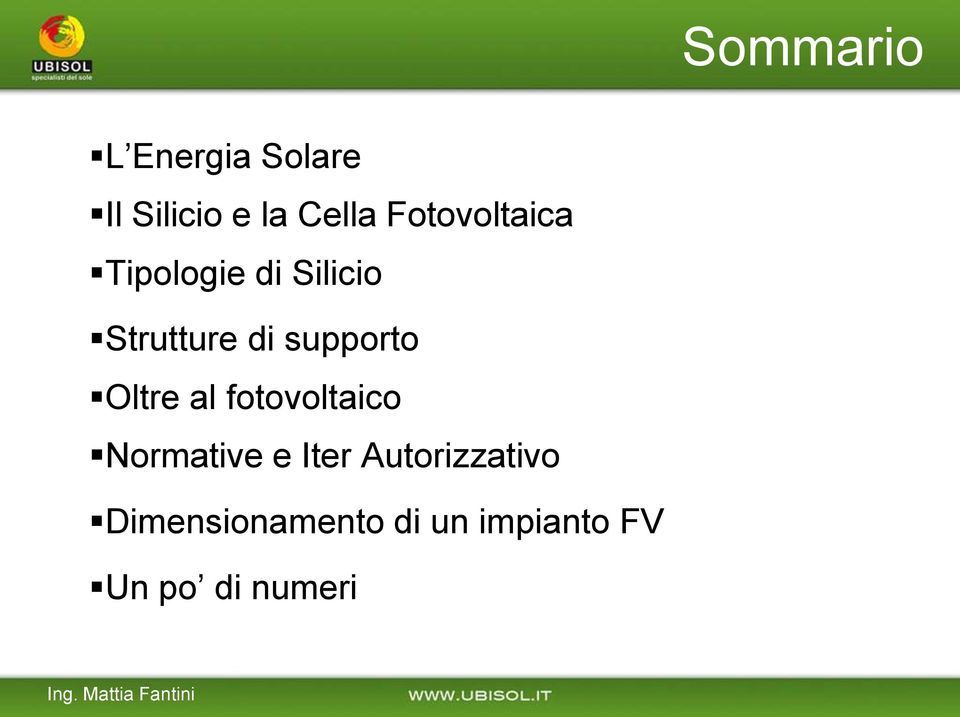 Oltre al fotovoltaico Normative e Iter Autorizzativo