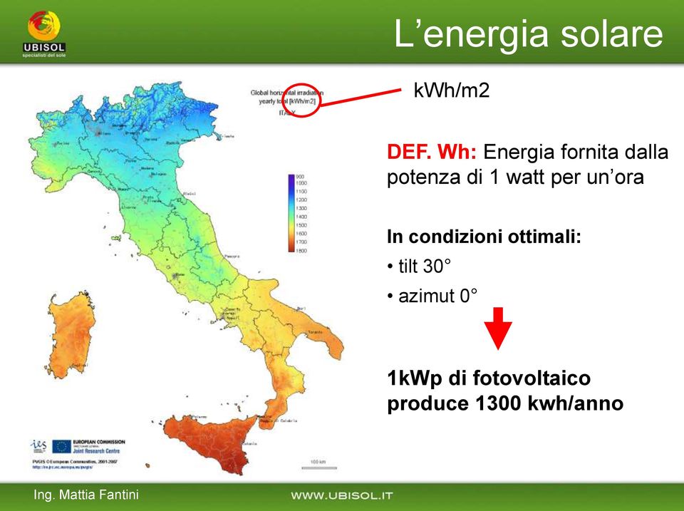 per un ora In condizioni ottimali: tilt 30