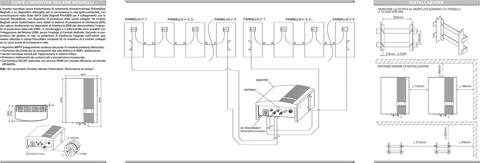 Gli inverter Beghelli senza trasformatore sono dotati di sistema di protezione di interfaccia (SPI), che agisce direttamente sul dispositivo di interfaccia (DDI) per disconnettere l impianto di