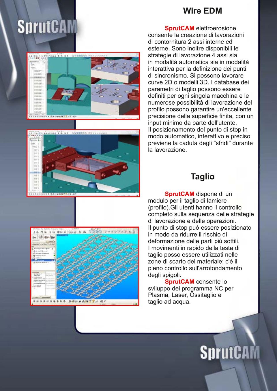 Si possono lavorare curve 2D o modelli 3D.