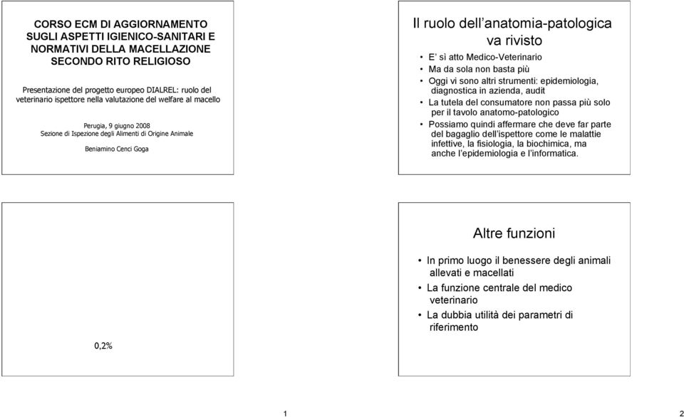 E sì atto Medico-Veterinario! Ma da sola non basta più! Oggi vi sono altri strumenti: epidemiologia, diagnostica in azienda, audit!