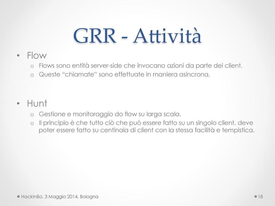 Hunt o Gestione e monitoraggio do flow su larga scala.