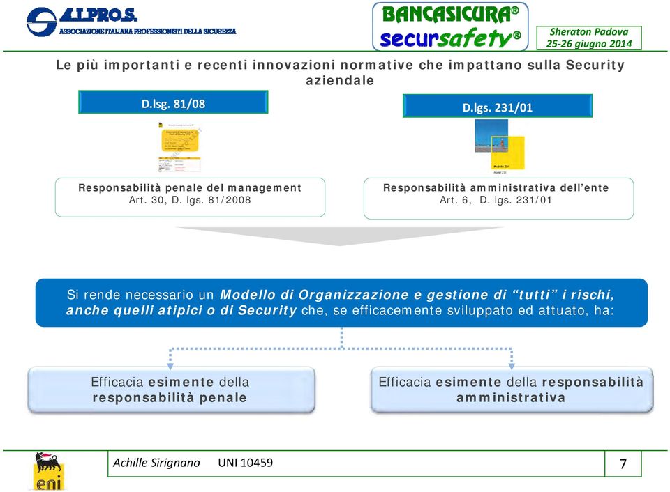 81/2008 Responsabilità amministrativa dell ente Art. 6, D. lgs.