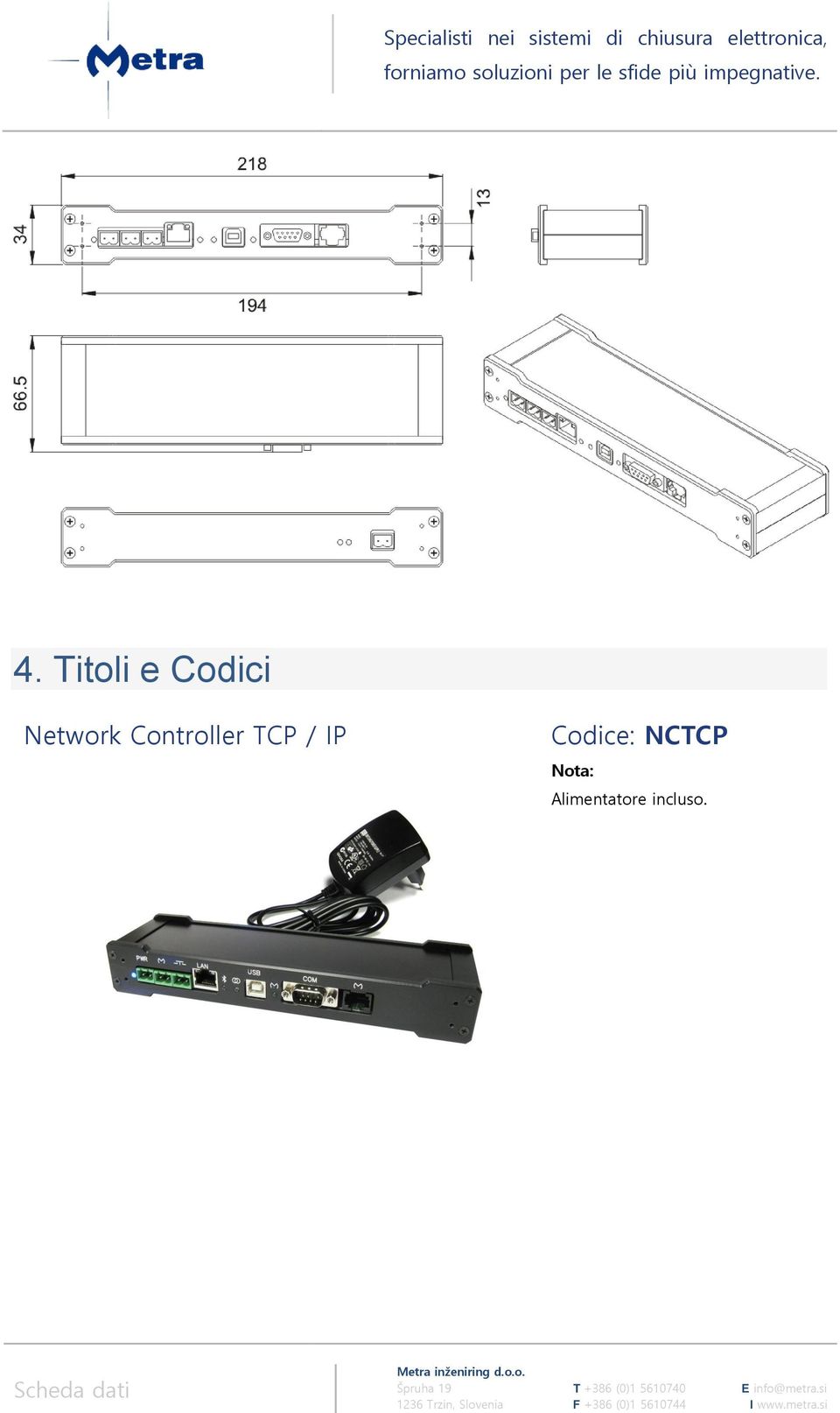 TCP / IP Codice: