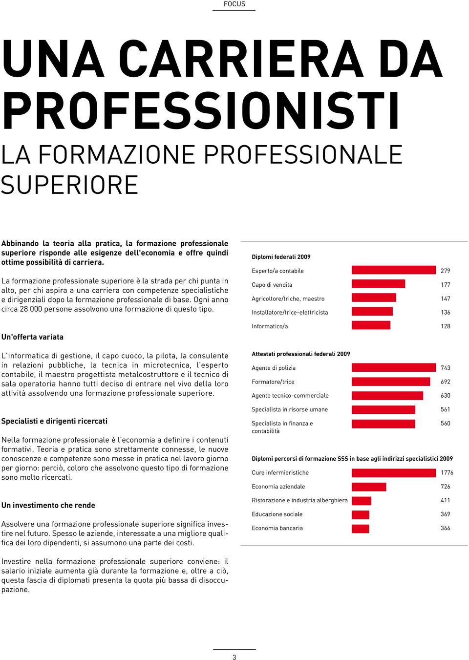 La formazione professionale superiore è la strada per chi punta in alto, per chi aspira a una carriera con competenze specialistiche e dirigenziali dopo la formazione professionale di base.