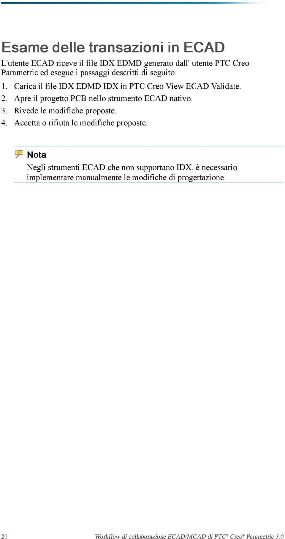 Apre il progetto PCB nello strumento ECAD nativo. 3. Rivede le modifiche proposte. 4. Accetta o rifiuta le modifiche proposte.