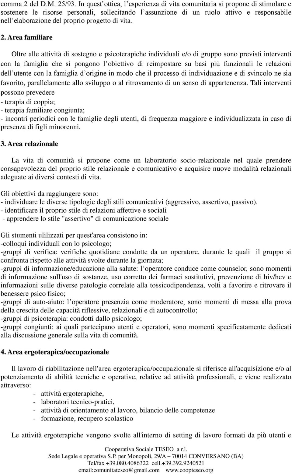 progetto di vita. 2.