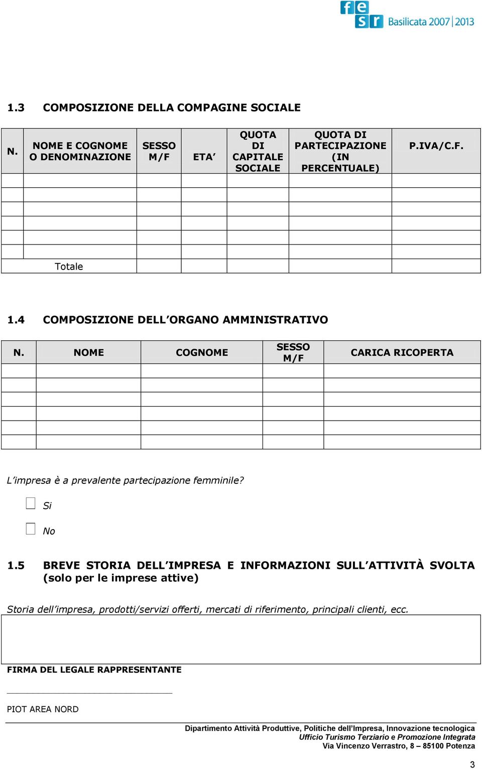 4 COMPOSIZIONE DELL ORGANO AMMINISTRATIVO N.