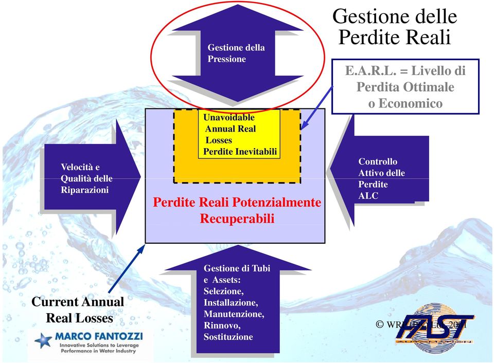 Riparazioni Perdite Reali Potenzialmente Recuperabili p Speed and Controllo quality Attivo delle of repairs Perdite ALC Gestione di Tubi Current