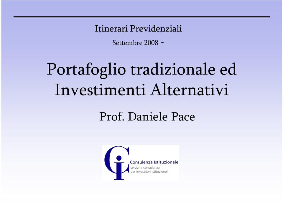 Portafoglio tradizionale ed