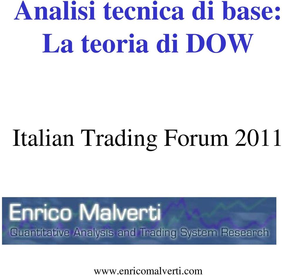 teoria di DOW