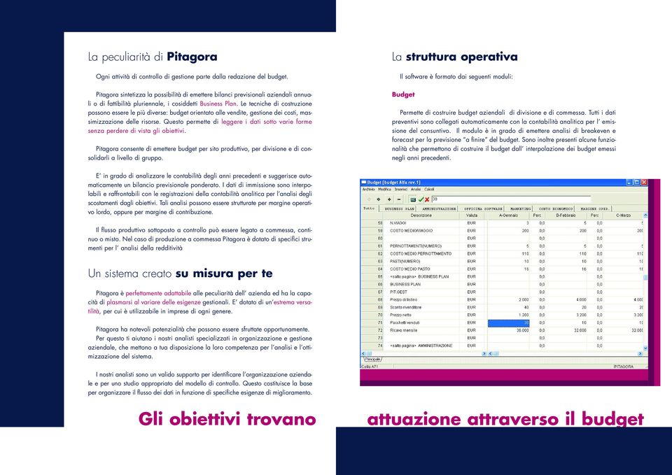 Le tecniche di costruzione possono essere le più diverse: budget orientato alle vendite, gestione dei costi, massimizzazione delle risorse.